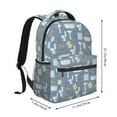 thumbnail image 2 of Xecao Blue Bathroom Backpack, a stylish and functional choice for both men and women, is the perfect basic bookbag for college, work, or travel, 2 of 5