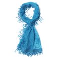 thumbnail image 2 of Women lightweight lace teardrop fringe Lace Scarf Vintage Scarf Mesh Crochet Tassel Scarf for Women, 2 of 4