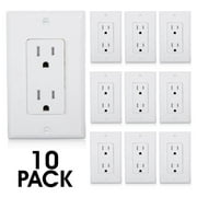 Maxxima Tamper Resistant Duplex Outlet Receptacle 15A White (Pack of 10)