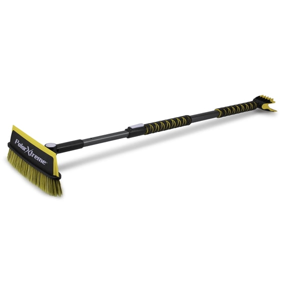 PolarXtreme 63-inch Extendable Snow Broom and Ice Scraper with TPR Squeegee