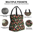 thumbnail image 3 of Pioneer Flower Floral Print Pattern Drawstring Lunch Bag Women - Drawstring Lunch Bag Insulated for Work Office - Stain-Resistant Large Lunchbags for Women with Multi-Pockets, 3 of 6