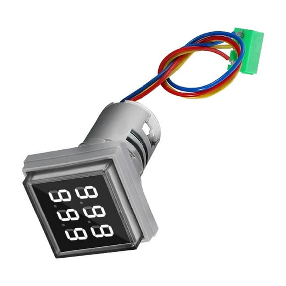 RUISINERY Digital Display Counter 22mm Hole Mount Square Counter Meter 6 Digit 0-999999 AC220V Count Meter with Ventilation Hole