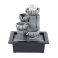 thumbnail image 3 of 4-Tier Indoor Water Fountain Waterfall Home Decor with LED Lights & Crystal Ball, 3 of 12