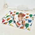 thumbnail image 2 of White Colorful Dinosaurs Pattern Blanket,Comfortable Soft Flannel Throw Blanket,All Season,Warm Lightweight Blankets for Sofa Bed Couch Living Room Chair,30"x40", 2 of 4
