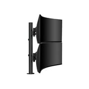 Atdec AWMS-2-LTH75-H-B - Mounting kit (mount) - for 2 LCD displays/ curved LCD displays - heavy duty - aluminum - black - screen size: up to 49" - desk-mountable