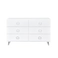thumbnail image 2 of ACME AC00549 Commode à 6 Tiroirs 47 x 31 x 17 Po Perse&44; Blanc, 2 of 3