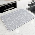 thumbnail image 4 of Birdeem Draining Mat Kitchen Drying Pad Bar Table Cup Pad Washable Heat Insulation Pad Washbasin Absorbent Pad Bathroom Faucet Pad Anti-Splash Pad Wash 30X40Cm, 4 of 12