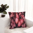 thumbnail image 6 of Fuzoiu pink butterfly Print Square Pillow Cover,Hidden Zipper Design,Luxury Square Pillow Case, Throw Pillow,Couch Cushion-20"x20", 6 of 7