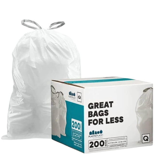 Bolsas de basura Plasticplace Custom Fit de 13 a 17 galones (200 unidades)