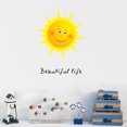 thumbnail image 5 of nipocaio Beautiful Life Smiling Sun Wall Sticker, Decorative Sticker Wall Decor For Bedroom Bathroom Kitchen Living Room Studio, 5 of 5