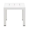 thumbnail image 3 of Pangea Home Breeze Modern Aluminum Patio Side Table in White Frame/Polyresin, 3 of 4