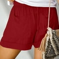 thumbnail image 3 of Womens Plus Size Shorts - 2024 Summer Beach Drawstring Shorts with Pockets, High Waist, Loose Fit, Cotton/Polyester, Office/Party/Vacation, 3 of 6