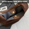 thumbnail image 6 of Gocvo Retro Faux Suede Bags for Women Suede Tote Bag with Purse Slouchy Bag Hobo Handbag Crescent Satchels Shoulder Bag|Coffee, 6 of 8