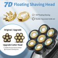 thumbnail image 3 of 7D Electric Shavers Replacement Heads Bald Replacement Heads Razor Blades Electric Replacement Heads for Electric Razors Head Shaver Replacement Blade Bald Head Shavers for Men, 3 of 5