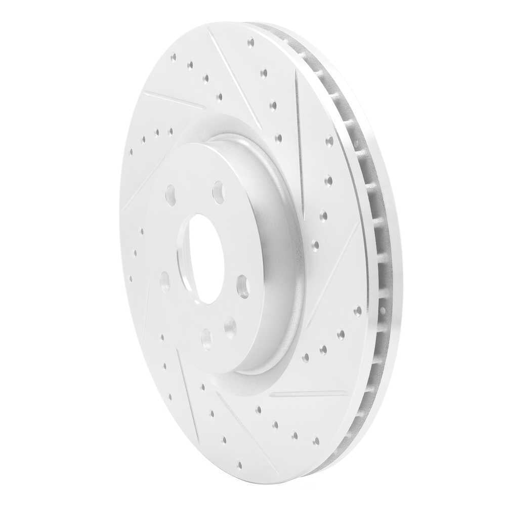 Dynamic Friction Company 631-46027R DFC Brake Rotor - Drilled And Slotted - Silver