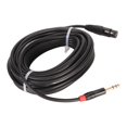 thumbnail image 1 of Cable de micrófono ANGGREK conector profesional chapado en oro XLR hembra de 394 pies a cable de 1/4 pulgada, 1 of 8