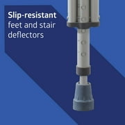 Medline Crutches for Adults, Lightweight, 510-66, Tall, 300 lbs, Weight Capacity, Aluminum, Silver