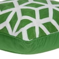 thumbnail image 3 of 20" x 7" x 20" Transitional Green and White Pillow Cover With Poly Insert, 3 of 5