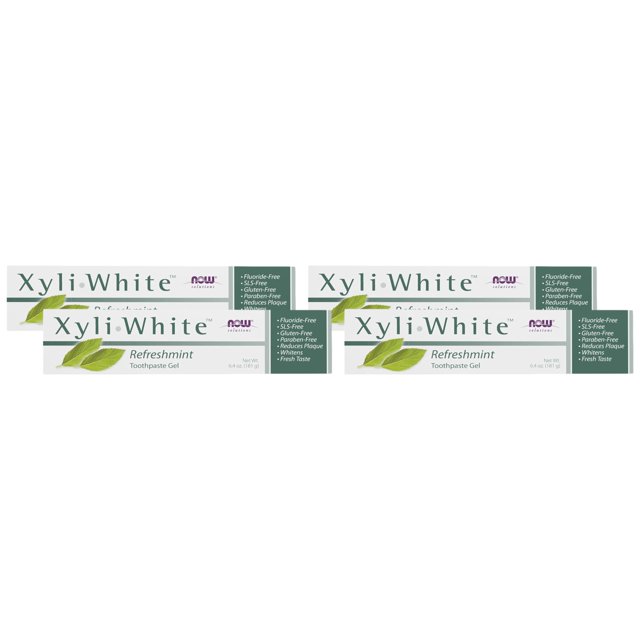 Pasta de dientes NOW Solutions Xyliwhite Gel Refreshmint 189 ml x4