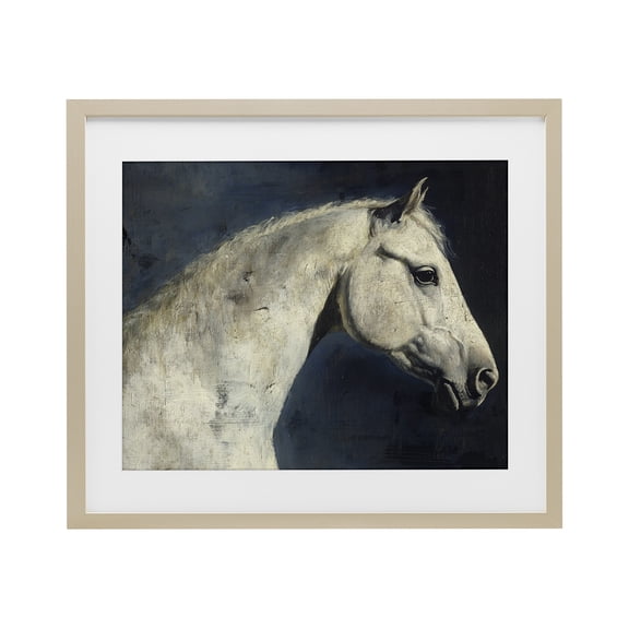 Stupell Industries Equine On The Blue Night Birch Framed Print Under Glass, design by Svetlana Aleynikova