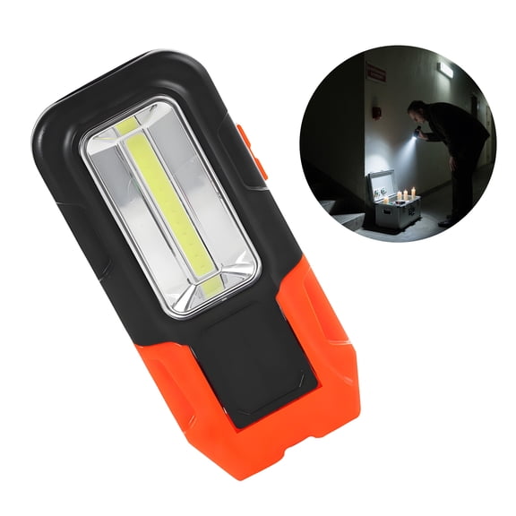 HIBIBUD Orange COB Folding Work Light, EDC Flashlight for Tactical, Camping and Auto Repair