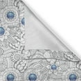 thumbnail image 6 of Ambesonne Floral Grommet Curtain, Flowers with Blue Dots, 50" x 63", Black White Blue, 6 of 6