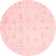 thumbnail image 1 of Ahgly Company Indoor Round Oriental Red Traditional Area Rugs, 5' Round, 1 of 4