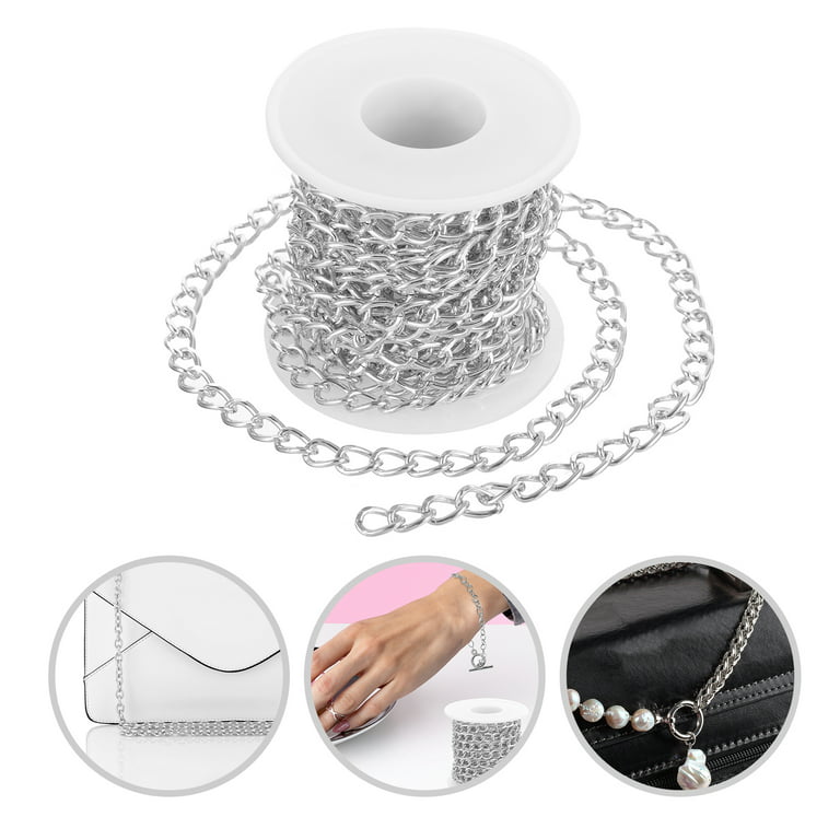 1 Roll of DIY Metal Chain Jewelry Necklace Making Link Chains Bags Crafts  Chain Jewelry Making Supplies 