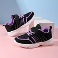 thumbnail image 2 of Kids Sneakers Stylish Kids Flat Sole Breathable Mesh Lace Up Running Sneakers for Girls and Boys Lightweight Non- Fashion Athletic Shoe Size:3.5, 2 of 9