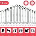 thumbnail image 6 of Mescukay Flex-Head Wrench Set of 12, Ratcheting Combination Set, Metric 8-19mm, 72-Teeth,Cr-V Steel Ratchet Wrenches Set with Storage Bag for home/car/bike etc, 6 of 8