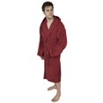 thumbnail image 5 of Mens 100% Terry Cotton Toweling Bathrobe Dressing Robe Hooded Wine XL, 5 of 8