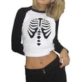 thumbnail image 1 of Camisas de encaje de manga larga para mujer, Tops cortos de retazos de bloque de Color, cuello redondo para mujer y2k, camisetas de moda de verano 2021 Zhivalor WRLF-530-2, 1 of 1