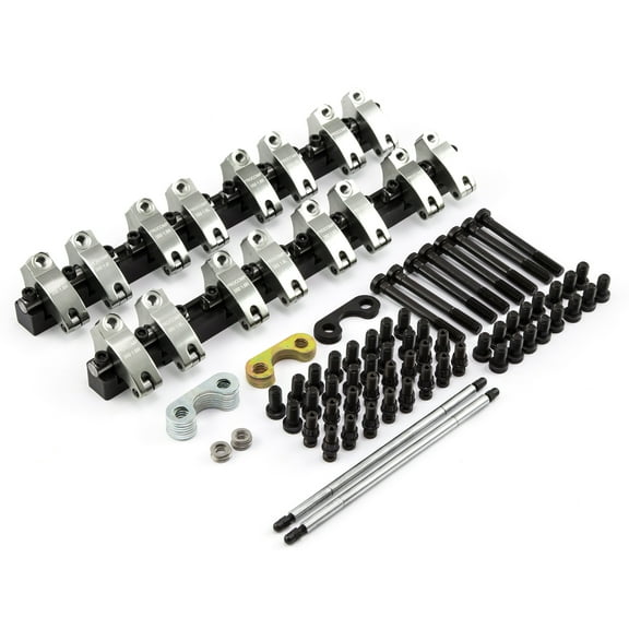 Speedmaster PCE261.1098.01 Compatible with Chevy SBC 350 Shaft Mount 1.6 Ratio Aluminum Rocker Arms Set w/ Hardware