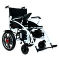 thumbnail image 1 of Foldable Electric Powered Lightweight Wheelchair, Comfortable Disabled Wagon, Elderly Mobility, Battery Included - White Frame Black Seat, 1 of 8