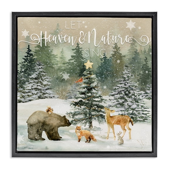Stupell Industries Coastal Black Floating Frame Canvas Art, 18 x 18, by Livi Finn
