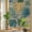 Brown, variant on Gold Pineapple Window Privacy Film, Monstera Leaves Tropical Botanical White Wood Striped Stained Glass Rainbow Film Decorative Window Clings, Static Cling Sun Blocking Stickers 19.6" x 39.3"