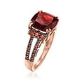 thumbnail image 3 of Ross-Simons 4.00 Carat Garnet and .31 ct. t.w. Red Diamond Ring in 14kt Rose Gold, Women's, Adult, 3 of 6
