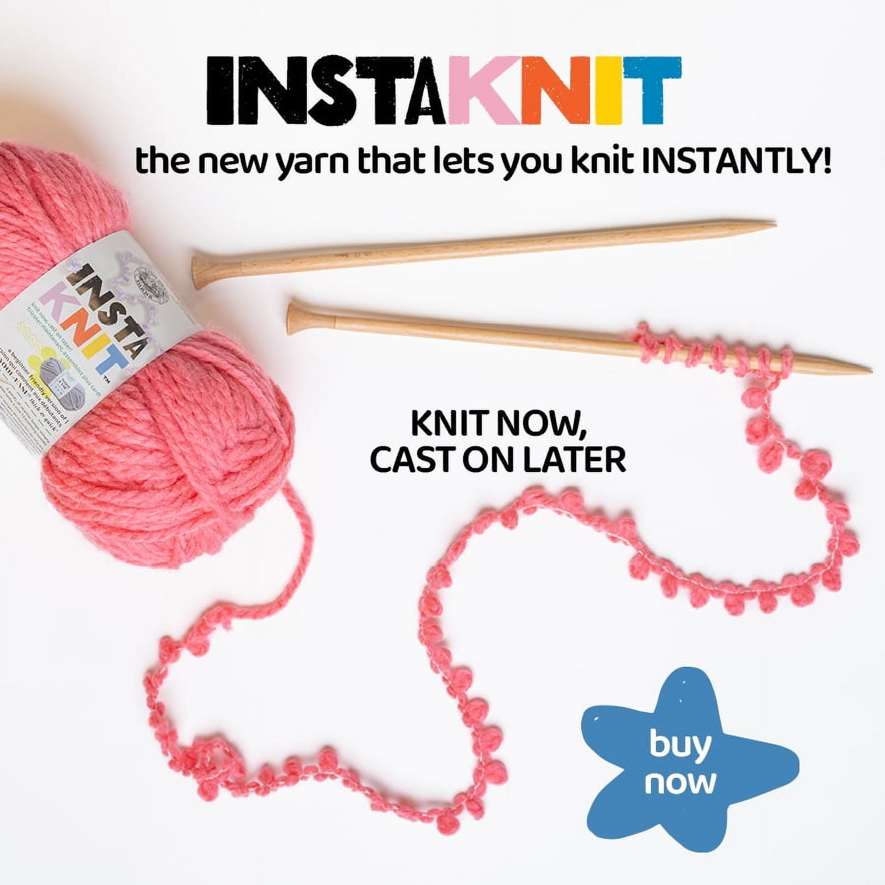 Lion Brand Instaknit Super Bulky Acrylic Yarn, Forever and a Grey, 7.9oz/225g