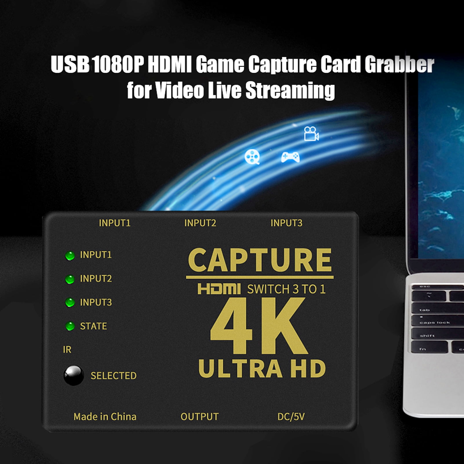 Ybeauty HDMI-compatible to USB 2.0 Video Capture Card 1080p High Clarity  Recorder Game Video Broadcast Tool - Walmart.com