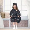 thumbnail image 7 of FORMRS Wearable Blanket Hoodie with Sleeves for Kids Cozy Flannel Sweatshirt, Blue Stars Pattern, 7 of 7
