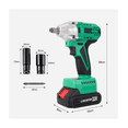 thumbnail image 5 of Pistola De Impacto Inalámbrica Llave Eléctrica Taladro 2pilas Malubero Verde, 5 of 5