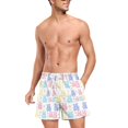 thumbnail image 3 of FORMRS Mens Swim Trunks Mesh Liner Quick Dry Casual Beach Board Shorts with Pockets, Sizes S-2XL, Colorful Gummy Bears Pattern, 3 of 9