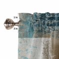 thumbnail image 5 of Tier Curtains 45 Inches Long, Teal Blue Window Treatment Curtain Drapes, Brown White Minimalist Retro Smear Ombre Art Window Half Privacy Curtains for Bedroom Bathroom, 42"x45", 2 Panels, 5 of 7