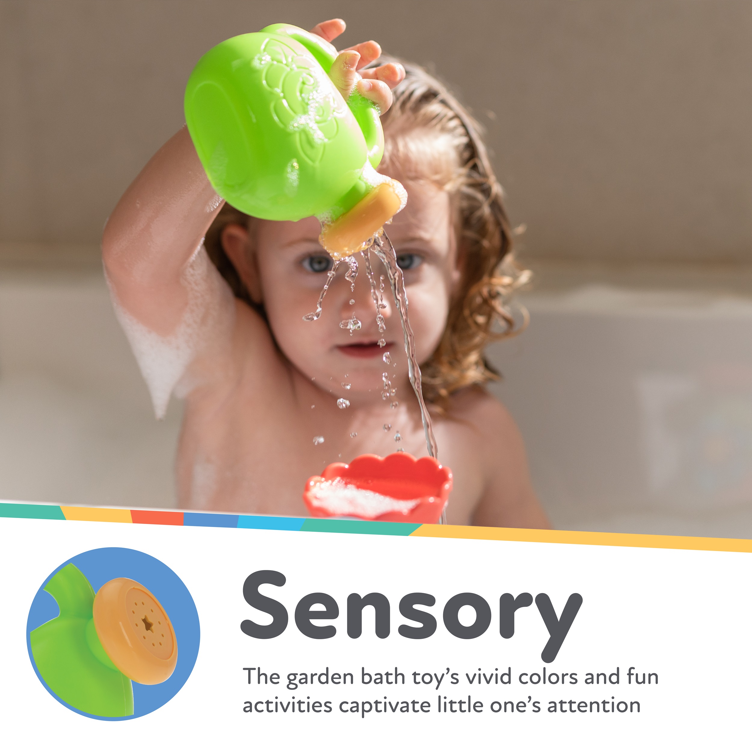 Nuby Flow N' Grow Flower Pot Bath Toy photo 3