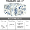 thumbnail image 5 of Blue Floral Tablecloth 60 Inch Round Wrinkle Free Flower Tablecloth Suitable for Kitchen Decorantion/Indoor and Outdoor Dining Table/Party/Picnic, 5 of 6