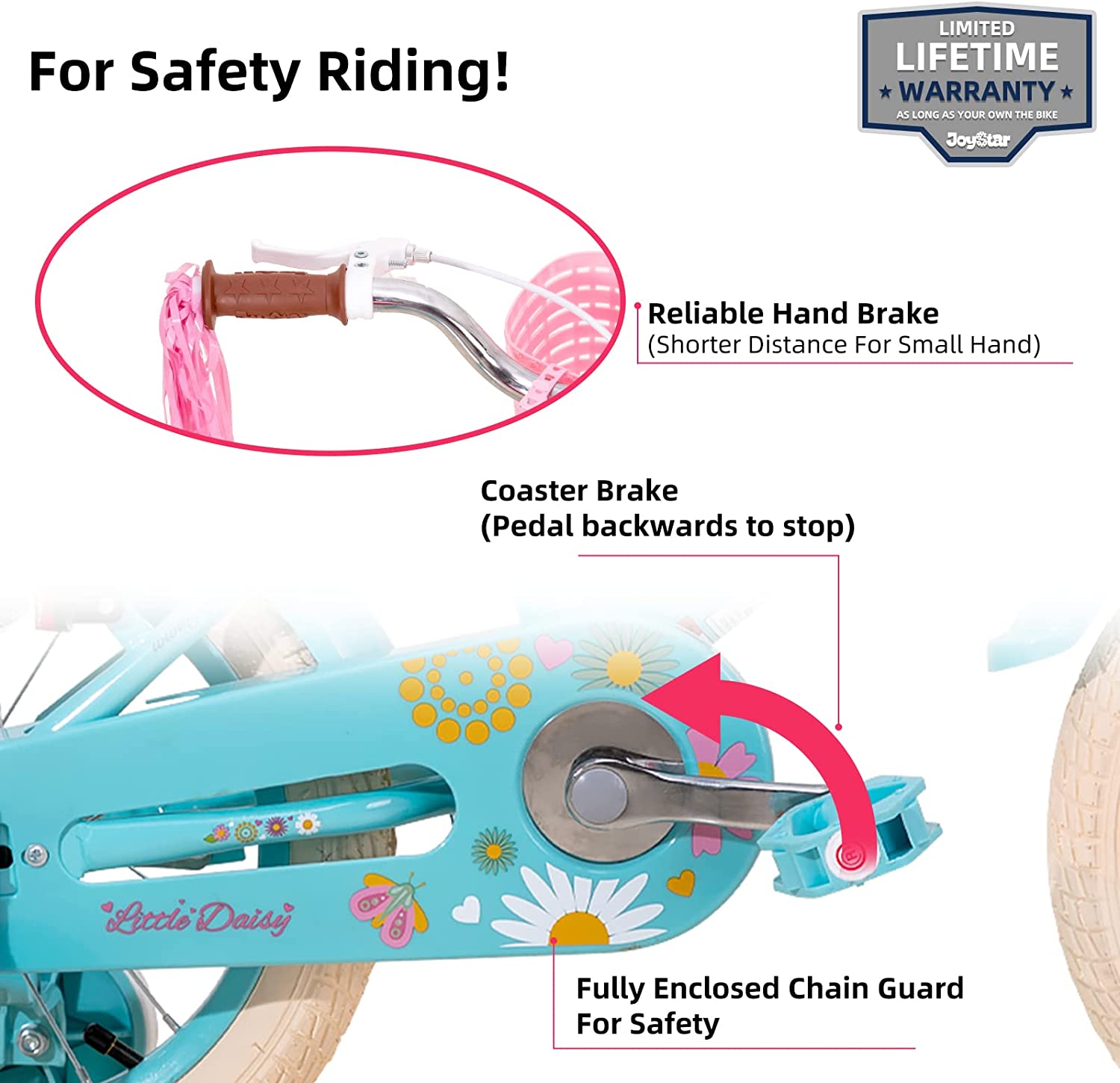 JOYSTAR Stitch Daisy Bicicletta Per Bambini Da 14 Pollici, Per