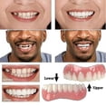 Extra Thin Fake Bright White Tooth Veneers Silicone Soft Safe Adhesive
