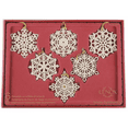 thumbnail image 3 of Lenox Porcelain Snowflake Ornaments Set of 6 - Brand New!, 3 of 17