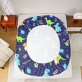 thumbnail image 5 of Castle Fairy Kids Teens Cartoon Dinosaur Queen Sheet Sets,Cute Universe Planet Bed Set, 5 of 7
