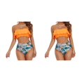 thumbnail image 1 of Greeniant Traje de baño dividido para mujer Traje de baño con volantes acolchados en el pecho Ropa de playa sin mangas Type8 NO8 Greeniant CBP224471, 1 of 5